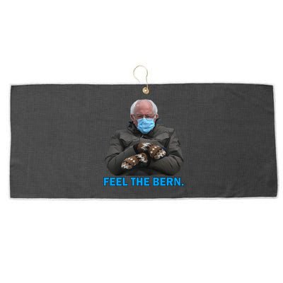 Bernie Mittens Bernie Sanders Feel The Bern Inauguration Day Large Microfiber Waffle Golf Towel