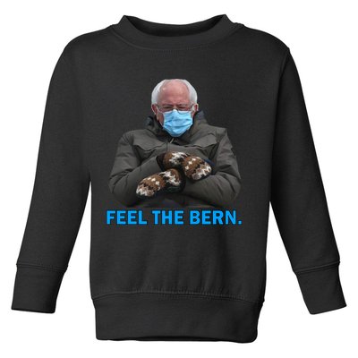 Bernie Mittens Bernie Sanders Feel The Bern Inauguration Day Toddler Sweatshirt