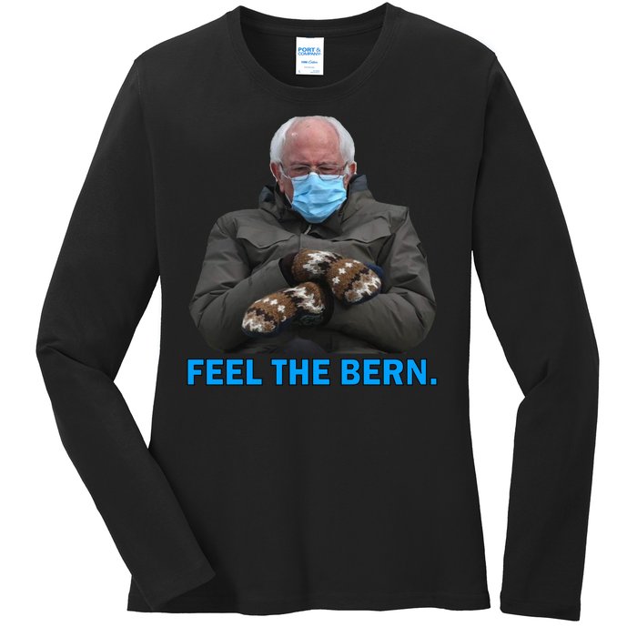 Bernie Mittens Bernie Sanders Feel The Bern Inauguration Day Ladies Long Sleeve Shirt