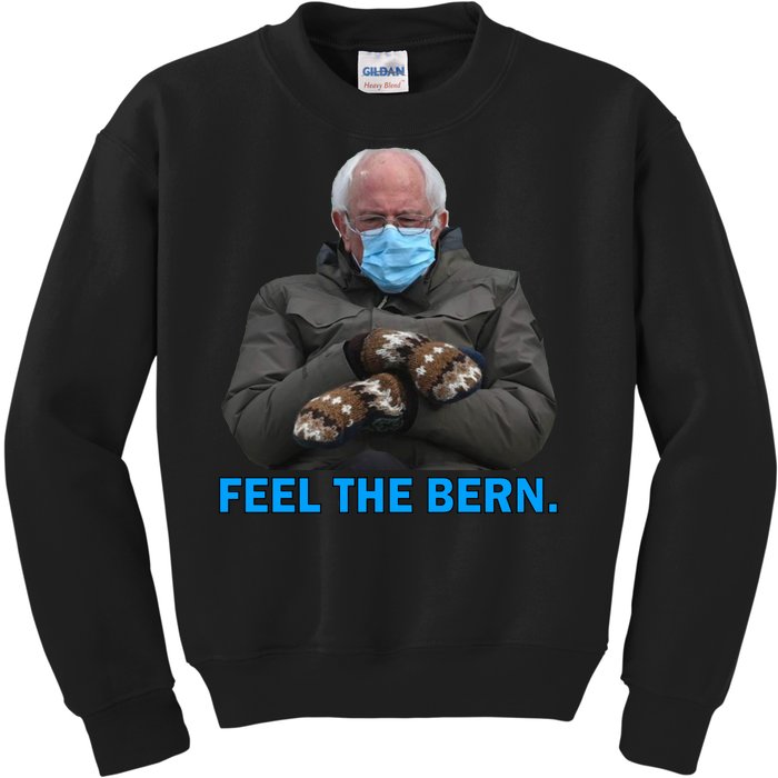 Bernie Mittens Bernie Sanders Feel The Bern Inauguration Day Kids Sweatshirt