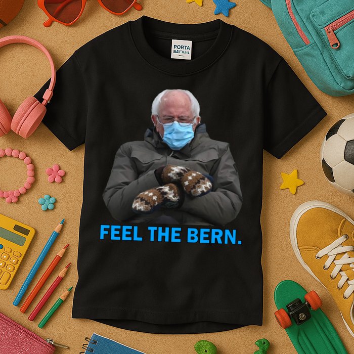 Bernie Mittens Bernie Sanders Feel The Bern Inauguration Day Kids T-Shirt