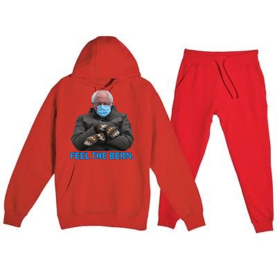 Bernie Mittens Bernie Sanders Feel The Bern Inauguration Day Premium Hooded Sweatsuit Set