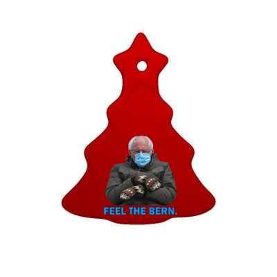 Bernie Mittens Bernie Sanders Feel The Bern Inauguration Day Ceramic Tree Ornament