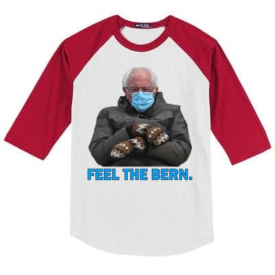 Bernie Mittens Bernie Sanders Feel The Bern Inauguration Day Kids Colorblock Raglan Jersey