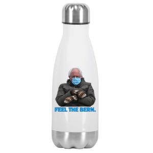 Bernie Mittens Bernie Sanders Feel The Bern Inauguration Day Stainless Steel Insulated Water Bottle