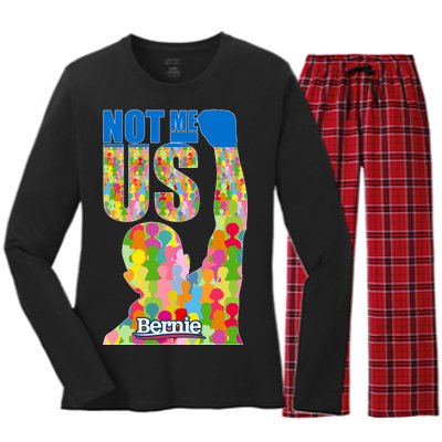 Bernie Sanders 2020 Not Me Us Women's Long Sleeve Flannel Pajama Set 