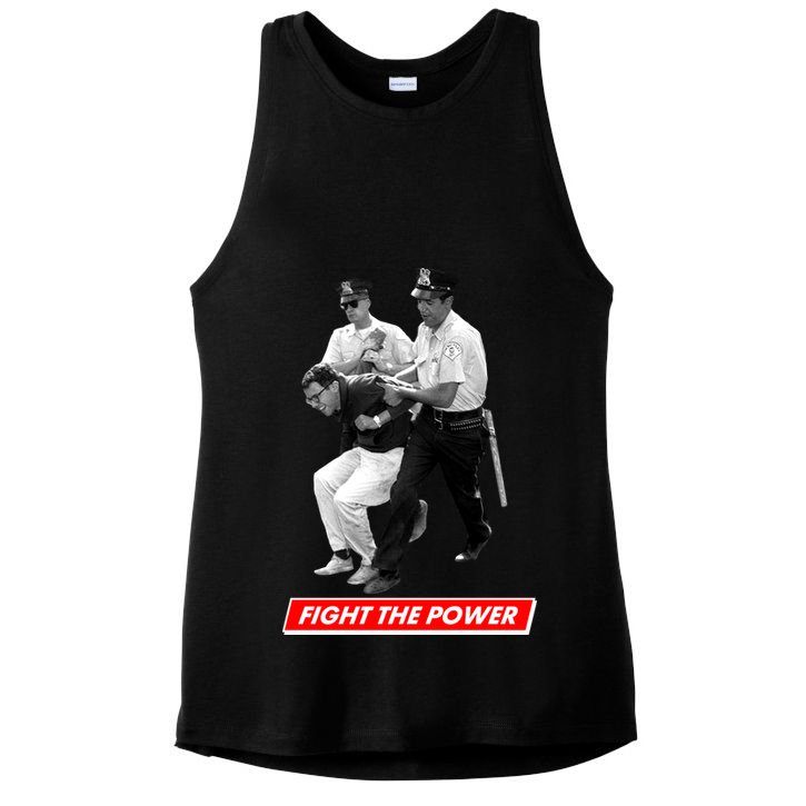 Bernie Sanders Fight The Power Ladies PosiCharge Tri-Blend Wicking Tank
