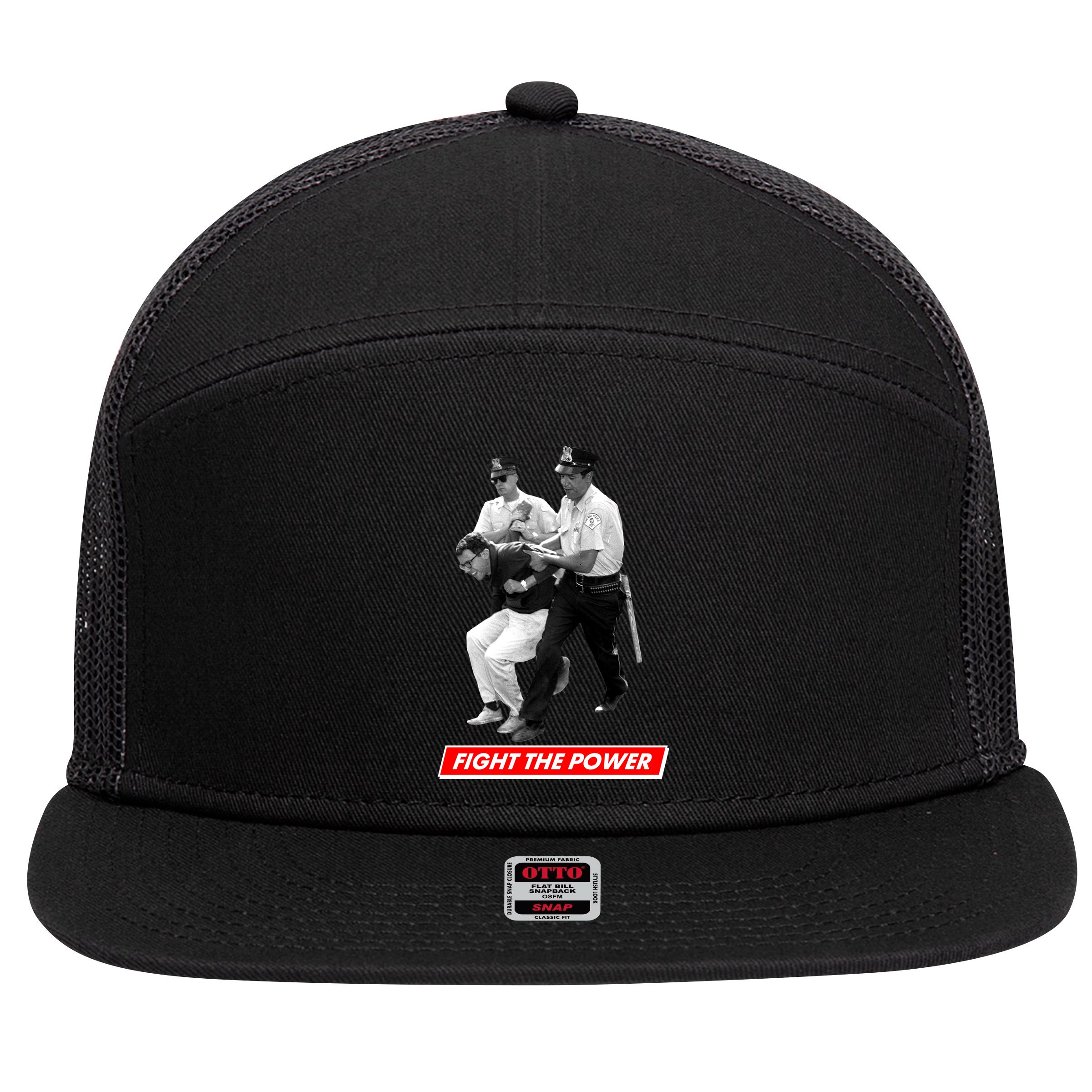 Bernie Sanders Fight The Power 7 Panel Mesh Trucker Snapback Hat