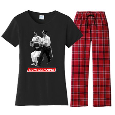 Bernie Sanders Fight The Power Women's Flannel Pajama Set