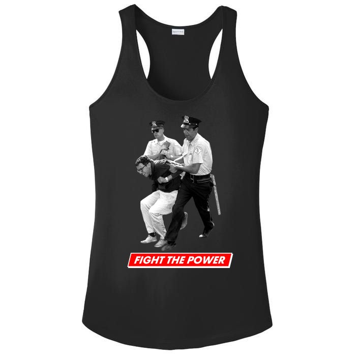 Bernie Sanders Fight The Power Ladies PosiCharge Competitor Racerback Tank