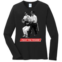 Bernie Sanders Fight The Power Ladies Long Sleeve Shirt