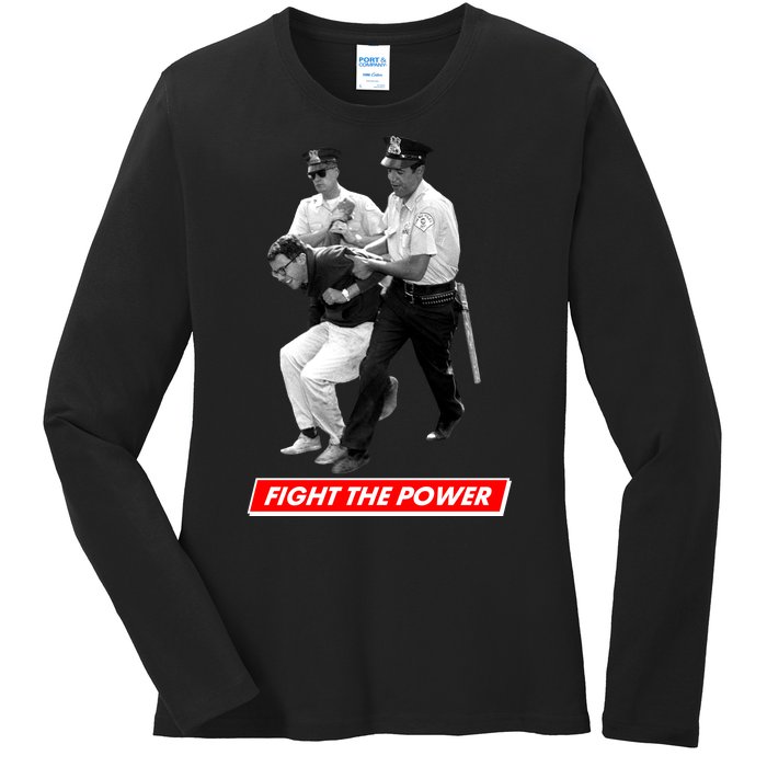 Bernie Sanders Fight The Power Ladies Long Sleeve Shirt