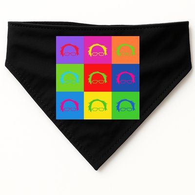Bernie Sanders Hair Minimalist Pop Art USA-Made Doggie Bandana