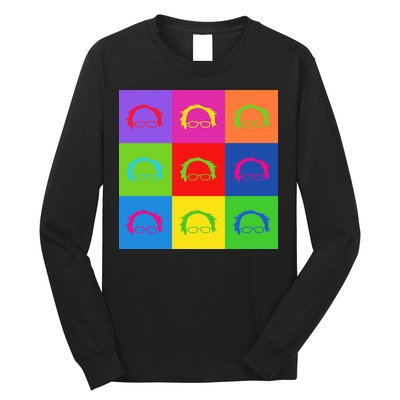 Bernie Sanders Hair Minimalist Pop Art Long Sleeve Shirt