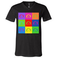 Bernie Sanders Hair Minimalist Pop Art V-Neck T-Shirt