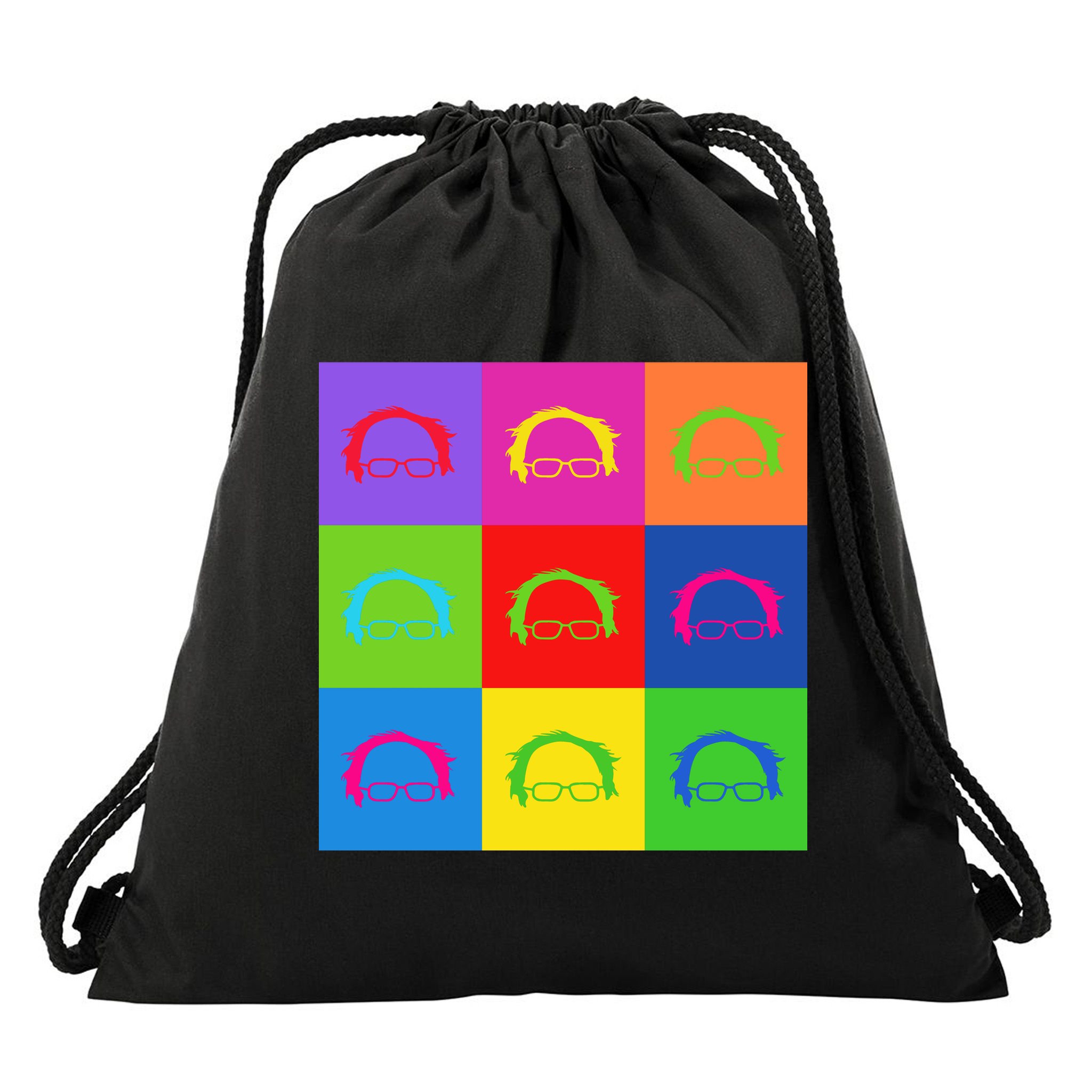 Bernie Sanders Hair Minimalist Pop Art Drawstring Bag