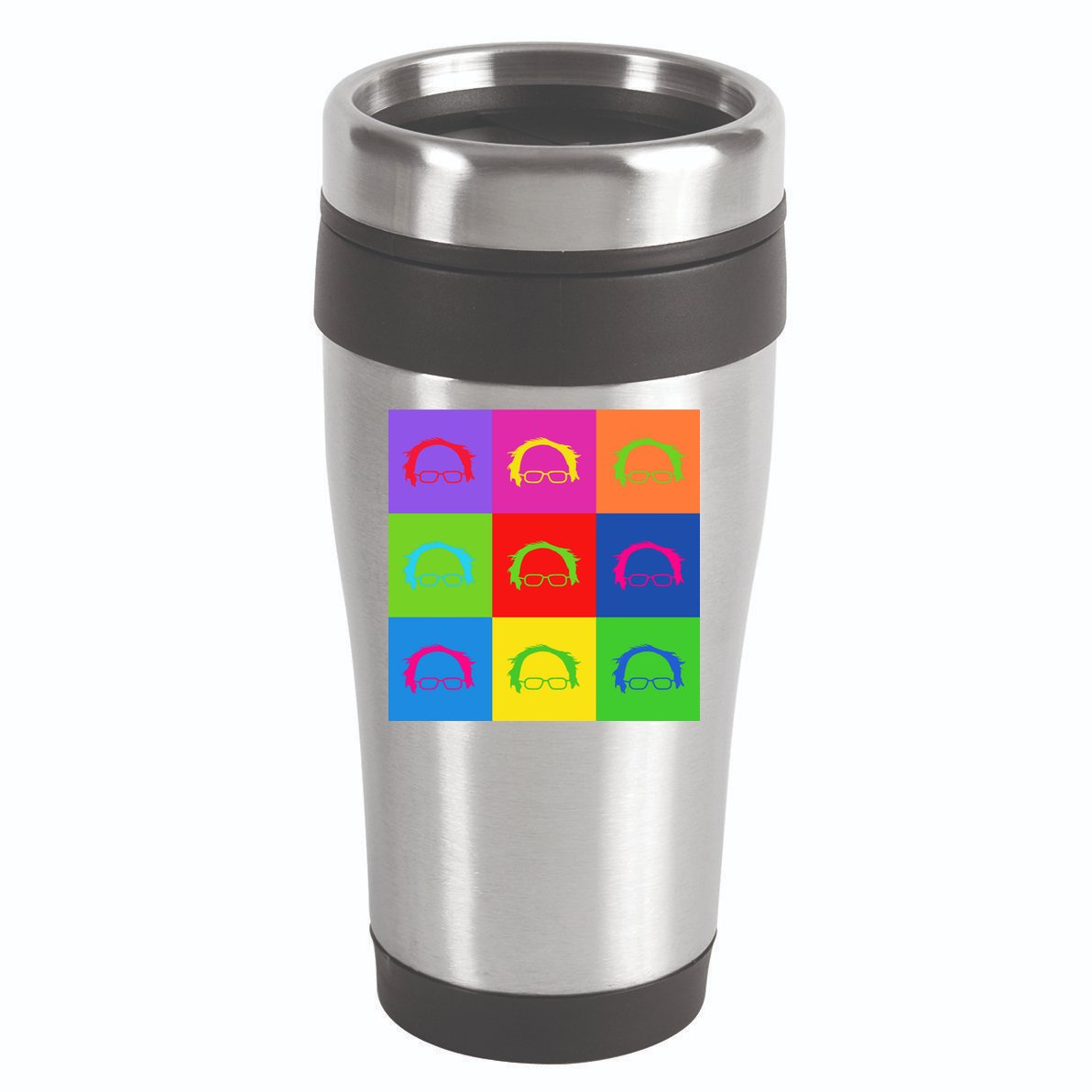 Bernie Sanders Hair Minimalist Pop Art 16oz Travel Tumbler
