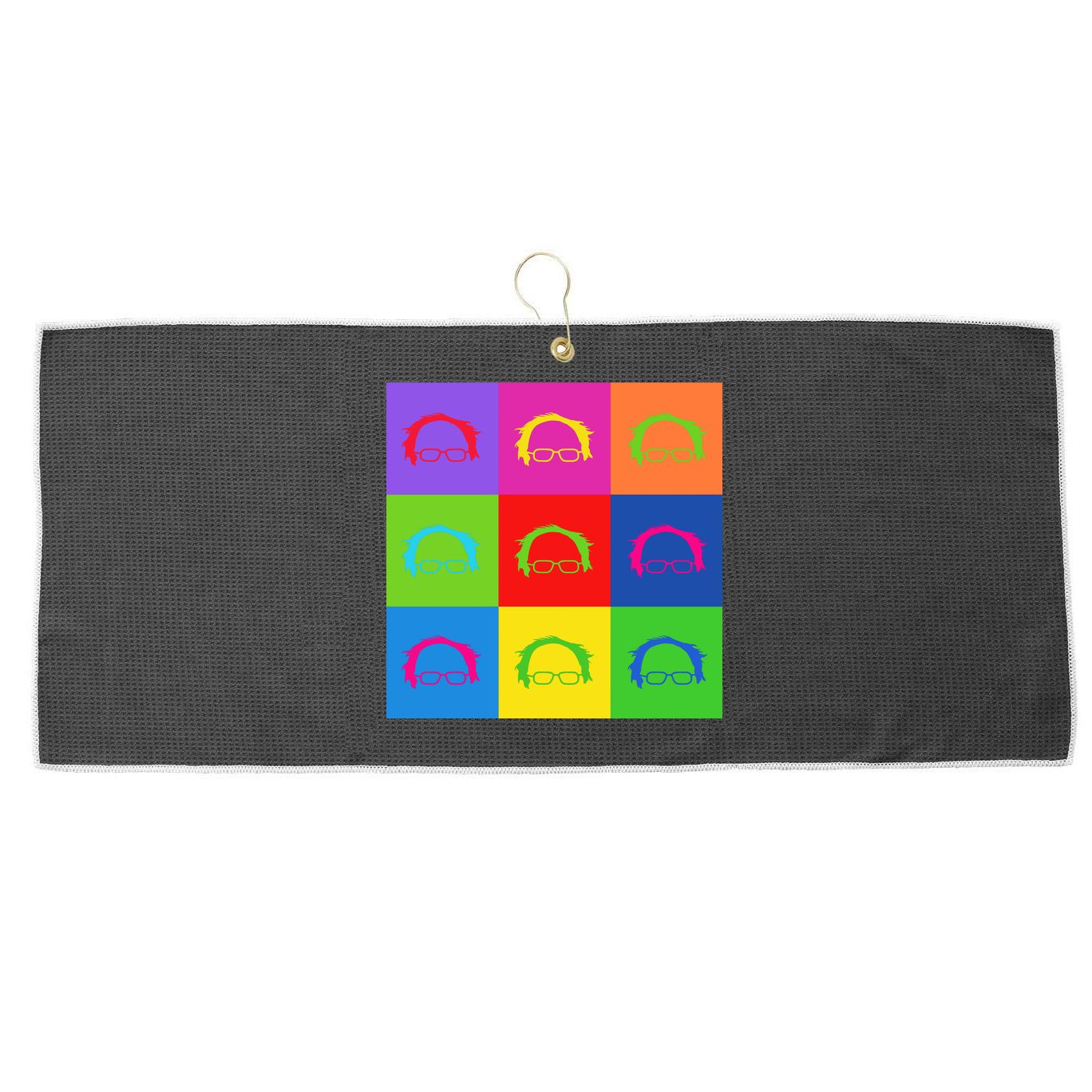 Bernie Sanders Hair Minimalist Pop Art Large Microfiber Waffle Golf Towel