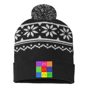 Bernie Sanders Hair Minimalist Pop Art USA-Made Snowflake Beanie