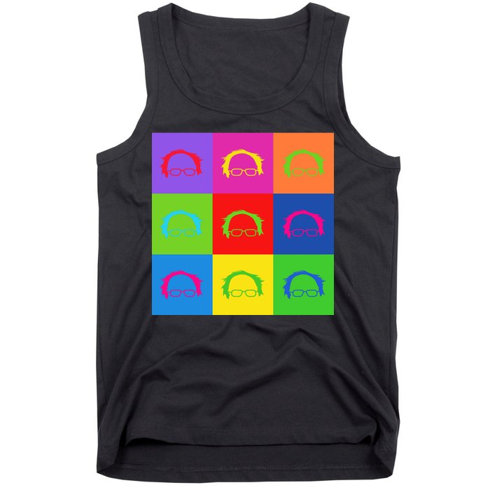 Bernie Sanders Hair Minimalist Pop Art Tank Top