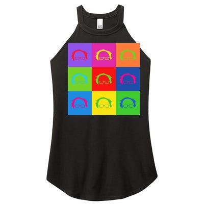 Bernie Sanders Hair Minimalist Pop Art Women’s Perfect Tri Rocker Tank