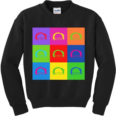 Bernie Sanders Hair Minimalist Pop Art Kids Sweatshirt