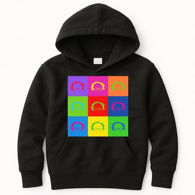 Bernie Sanders Hair Minimalist Pop Art Kids Hoodie