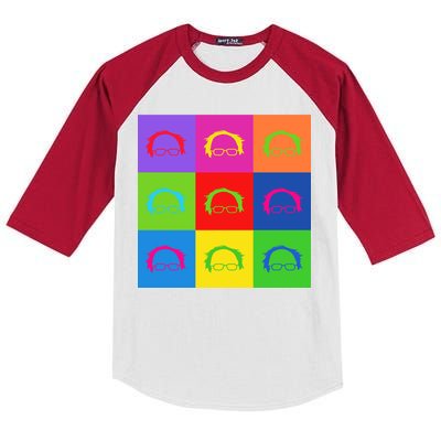 Bernie Sanders Hair Minimalist Pop Art Kids Colorblock Raglan Jersey