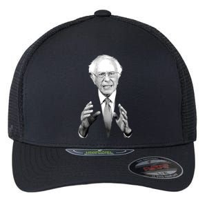 Bernie Sanders Hands Black and White Portrait Flexfit Unipanel Trucker Cap