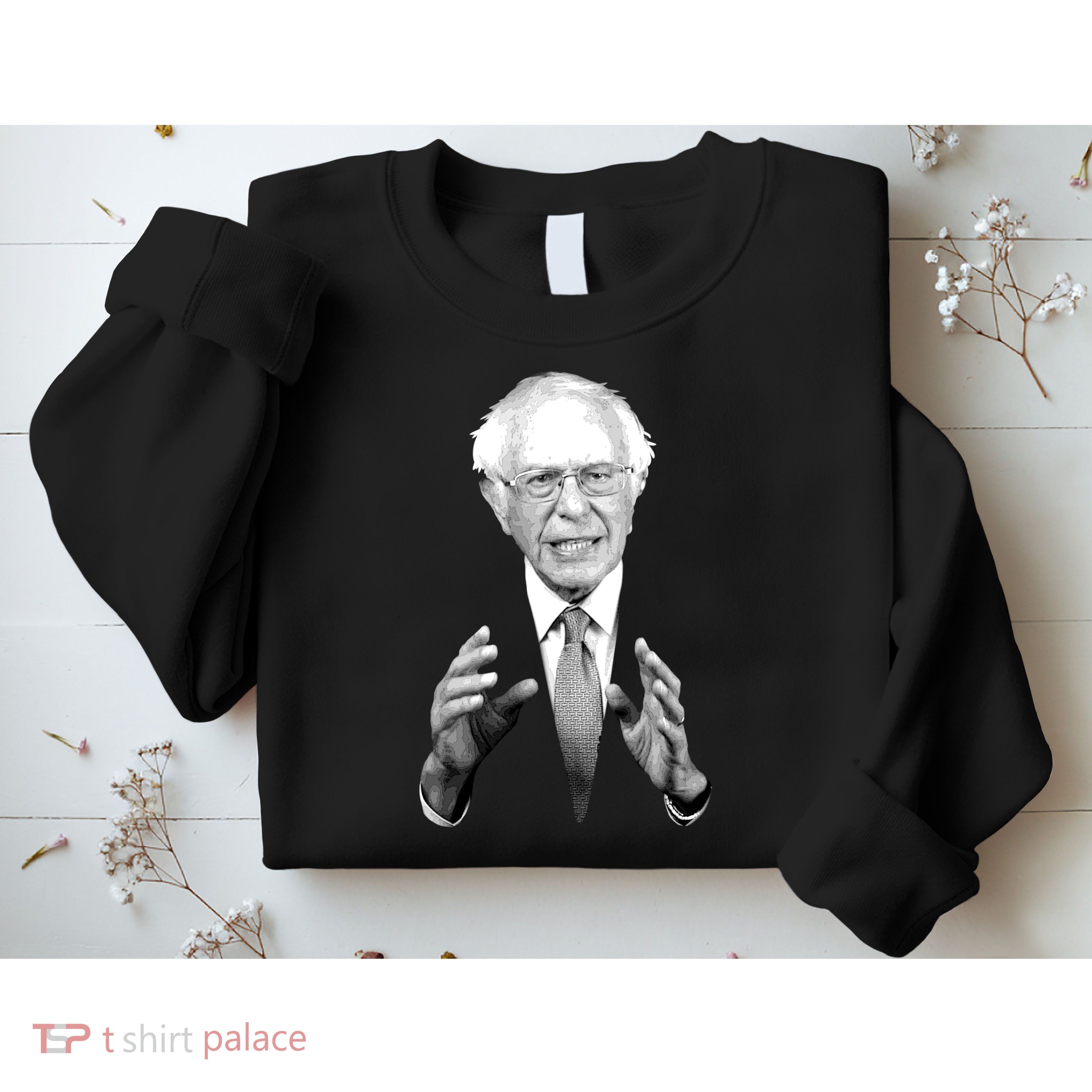 Bernie Sanders Hands Black and White Portrait Sweatshirt
