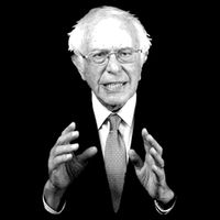 Bernie Sanders Hands Black and White Portrait Tall T-Shirt