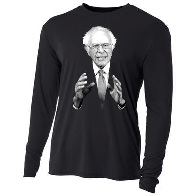 Bernie Sanders Hands Black and White Portrait Cooling Performance Long Sleeve Crew