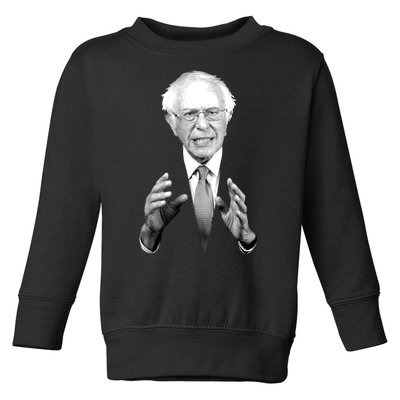 Bernie Sanders Hands Black and White Portrait Toddler Sweatshirt