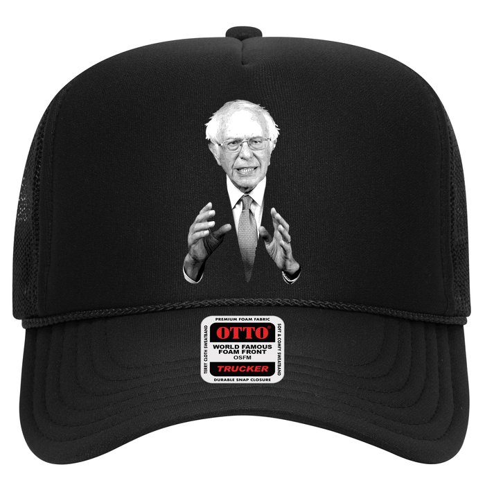 Bernie Sanders Hands Black and White Portrait Trucker Hat