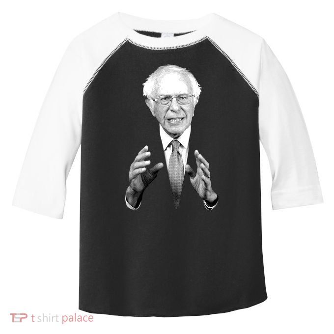 Bernie Sanders Hands Black and White Portrait Toddler Fine Jersey T-Shirt