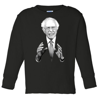 Bernie Sanders Hands Black and White Portrait Toddler Long Sleeve Shirt