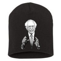 Bernie Sanders Hands Black and White Portrait Short Acrylic Beanie