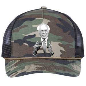 Bernie Sanders Hands Black and White Portrait Retro Rope Trucker Hat Cap