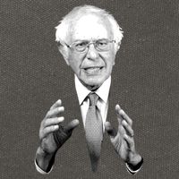 Bernie Sanders Hands Black and White Portrait Cotton Canvas Backpack