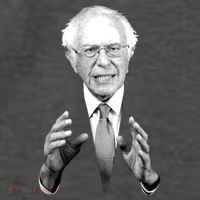 Bernie Sanders Hands Black and White Portrait Vector Backpack