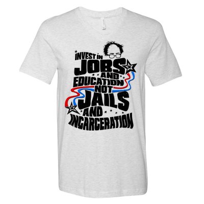 Bernie Sanders Invest In Jobs V-Neck T-Shirt