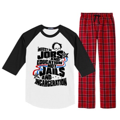 Bernie Sanders Invest In Jobs Raglan Sleeve Pajama Set