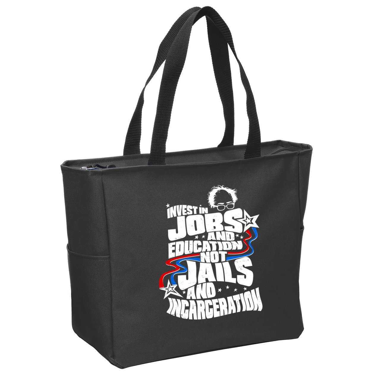 Bernie Sanders Invest In Jobs Zip Tote Bag