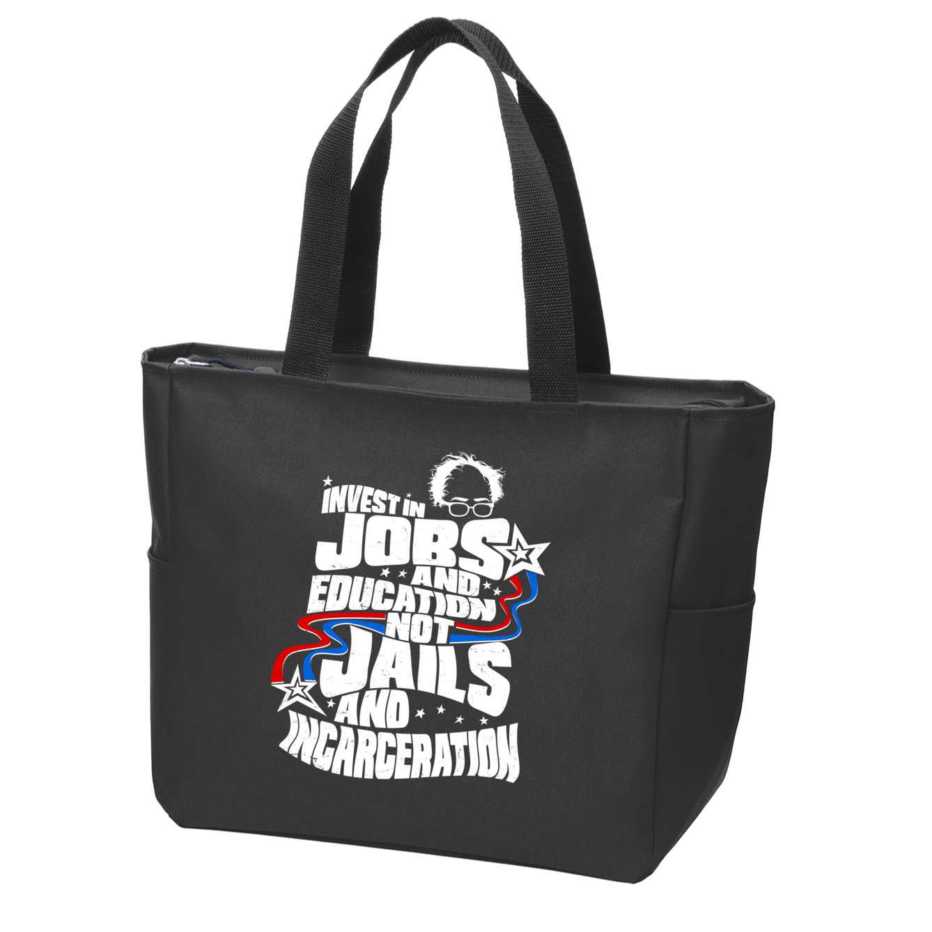 Bernie Sanders Invest In Jobs Zip Tote Bag