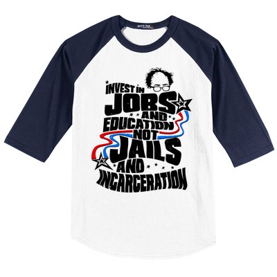 Bernie Sanders Invest In Jobs Baseball Sleeve Shirt