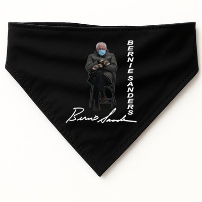 Bernie Sanders Mitten Meme Signature USA-Made Doggie Bandana