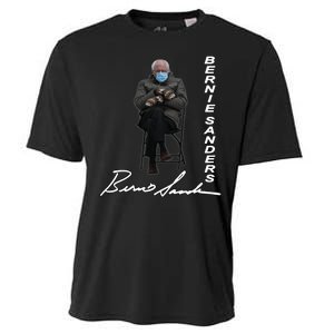 Bernie Sanders Mitten Meme Signature Cooling Performance Crew T-Shirt