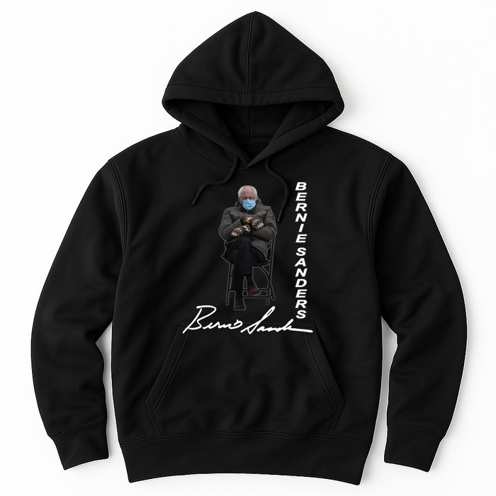 Bernie Sanders Mitten Meme Signature Hoodie