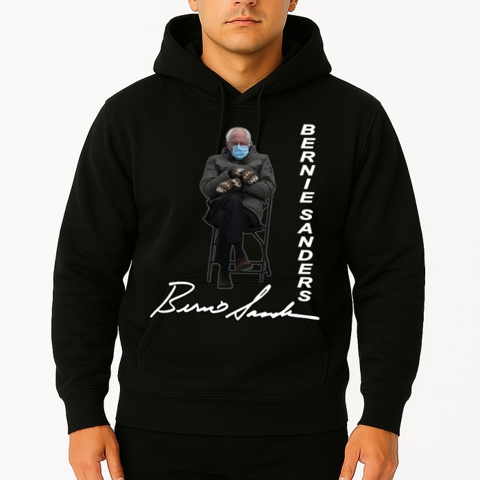 Bernie Sanders Mitten Meme Signature Hoodie