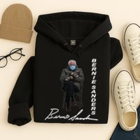 Bernie Sanders Mitten Meme Signature Hoodie